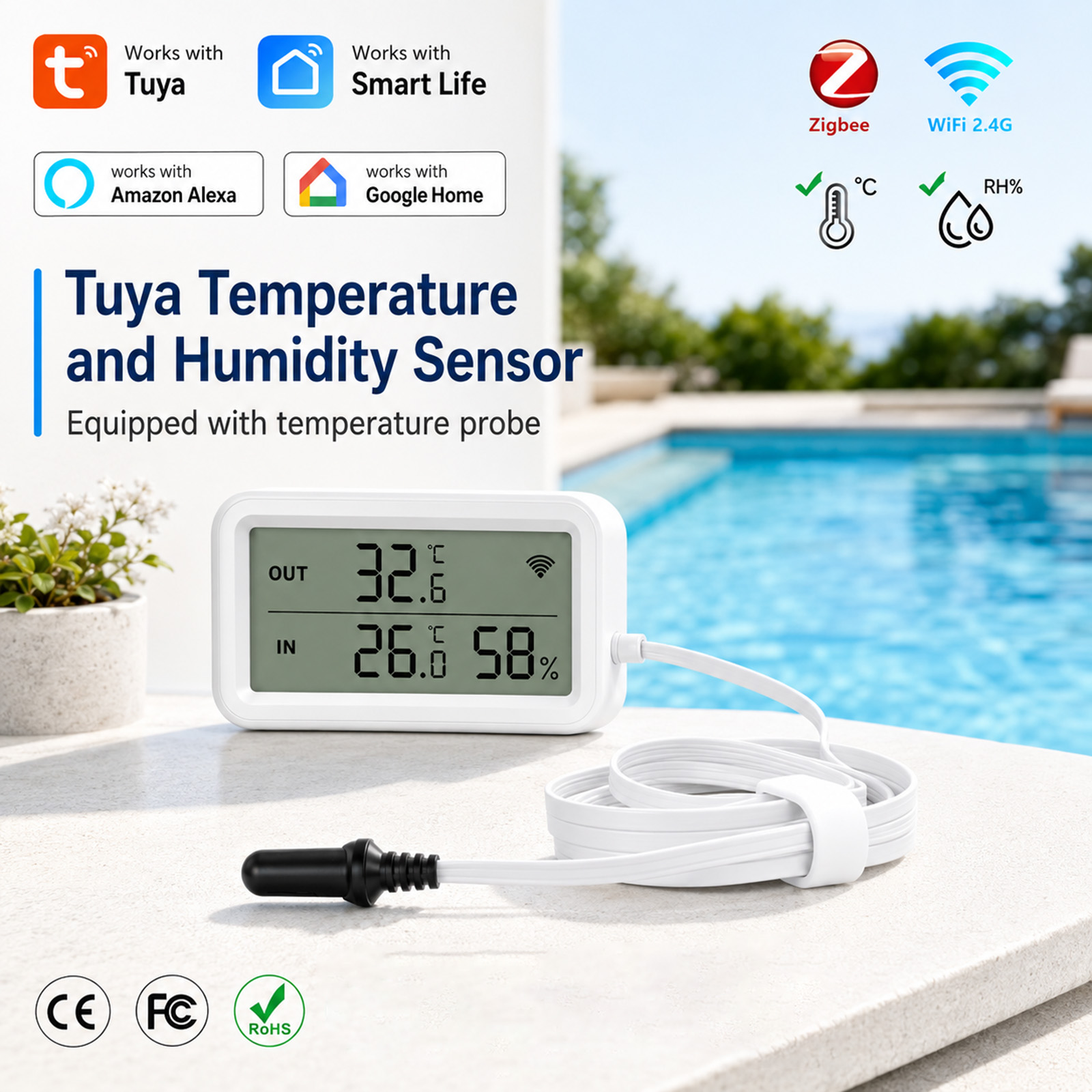 Temperature Humidity Sensor - Externer Temperatur- und Feuchtigkeitssensor mit Tuya