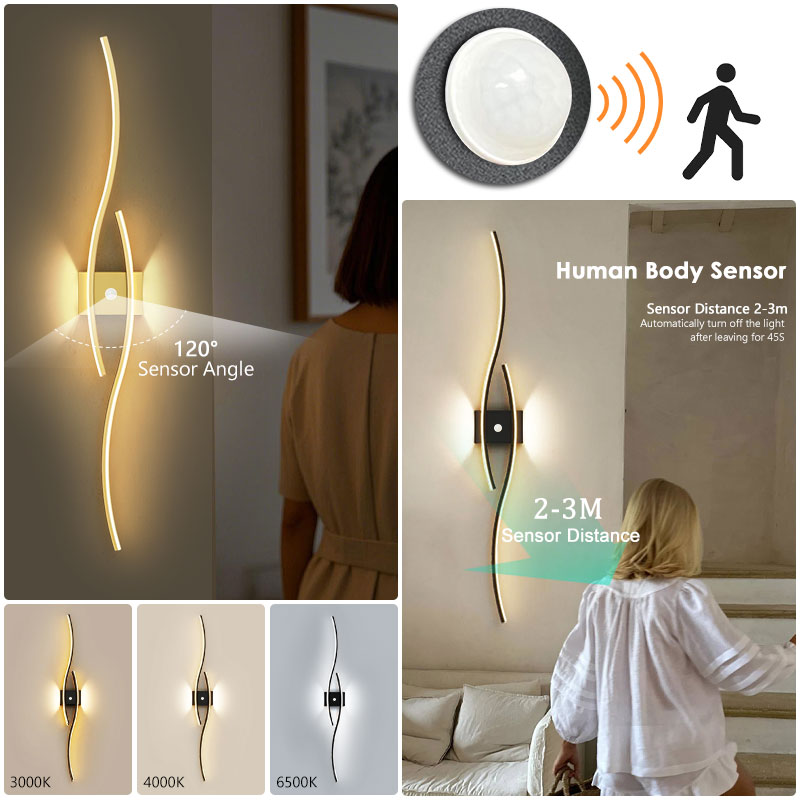Innen-Bewegungssensor-LED-Wand – Motion Sensor Pir Wired Bewertung und Preis