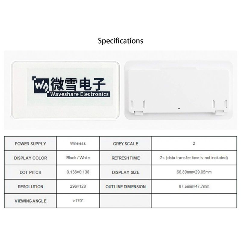 Neues 2,9 Zoll kabelloses NFC- – Display Epaper 2.9 Bewertung und Preis